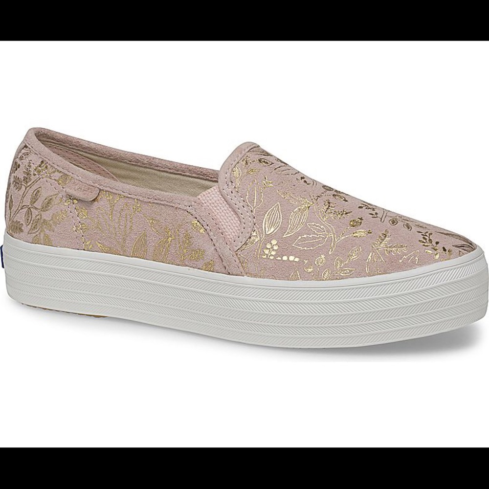 BRAND NEW Never Worn Blush and Rose Gold Keds